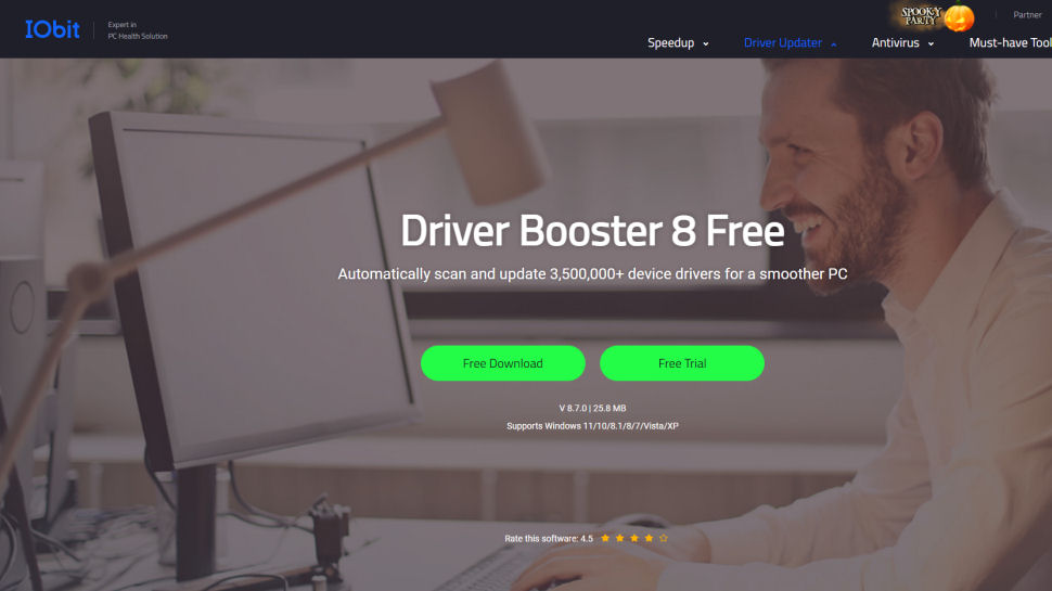 Website screenshot of Driver Booster