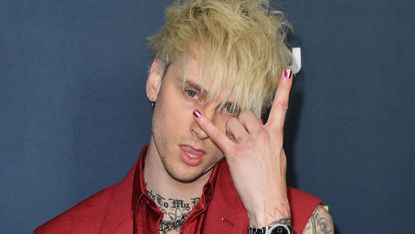 US rapper Machine Gun Kelly (Colson Baker) attends the premiere of Hulu's "Big Time Adolescence