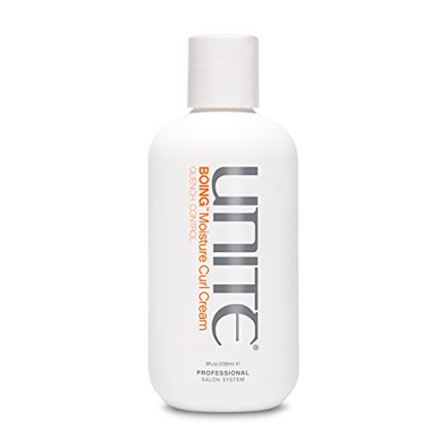 Unite Hair – Boing Moisture Curl Cream – Hydrates, Defines, Controls, Protects Uv/heat Damage, 8oz