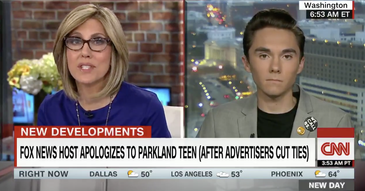 CNN&amp;#039;s Alisyn Camerota interviews Parkland shooting survivor David Hogg