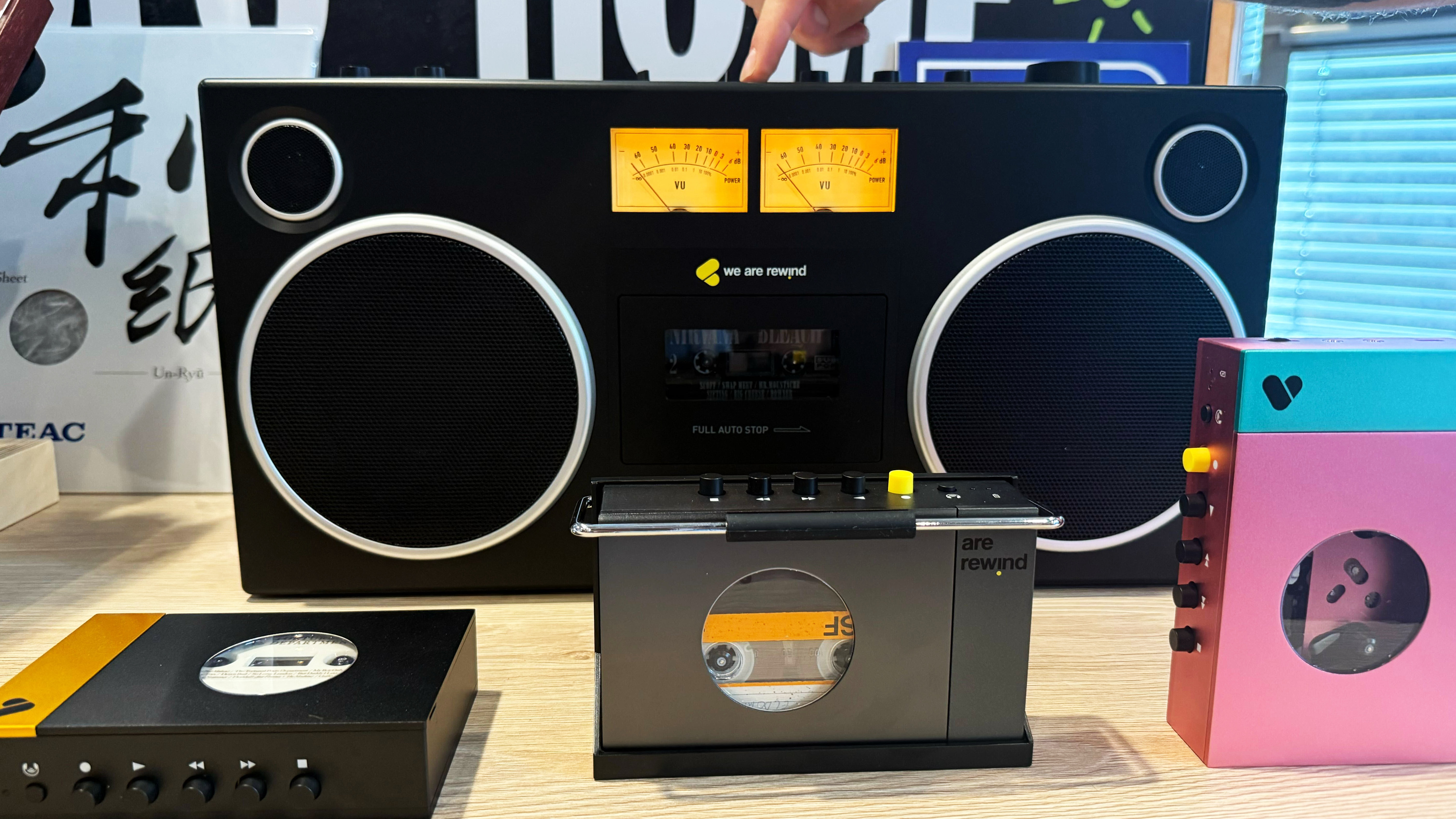 the we are rewind portable speaker cassette player