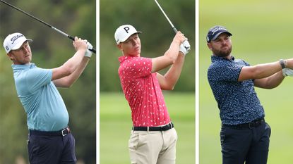 Three golfers pictured