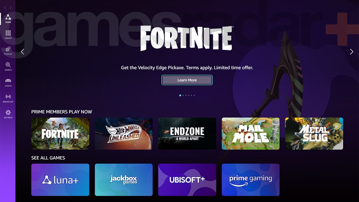 How To Get The Amazon Luna Fortnite Pickaxe For Free | GamesRadar+