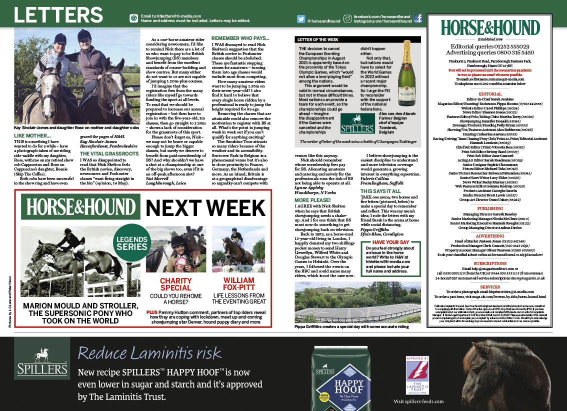 Letters and NWB 21 May 2020