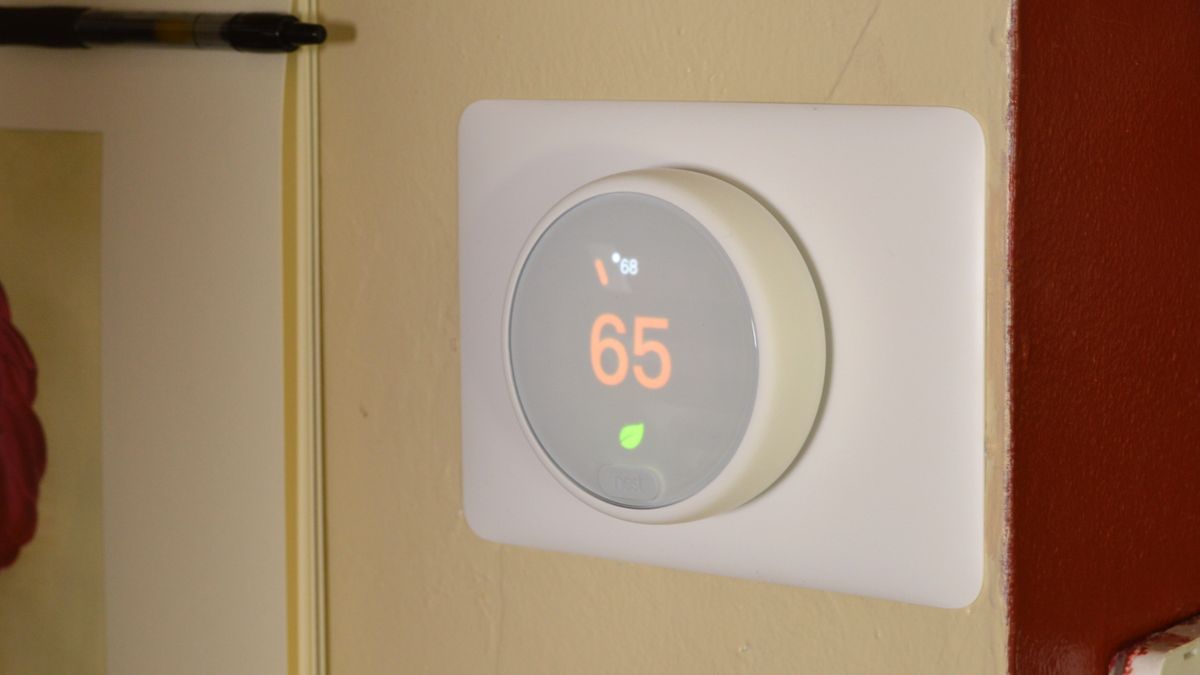 nest thermostat in dining room
