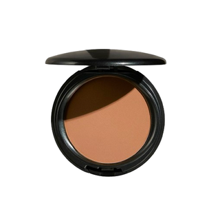 A light-brown colored foundation powder.