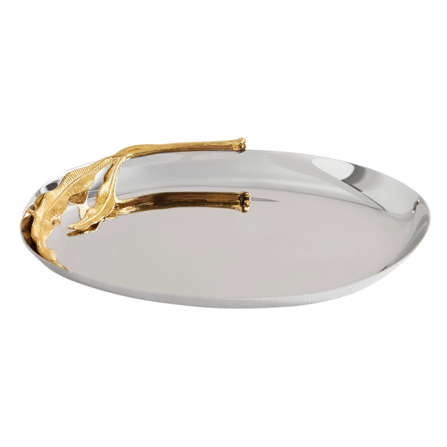 A silver and gold tray by L'Objet from Net-A-Porter