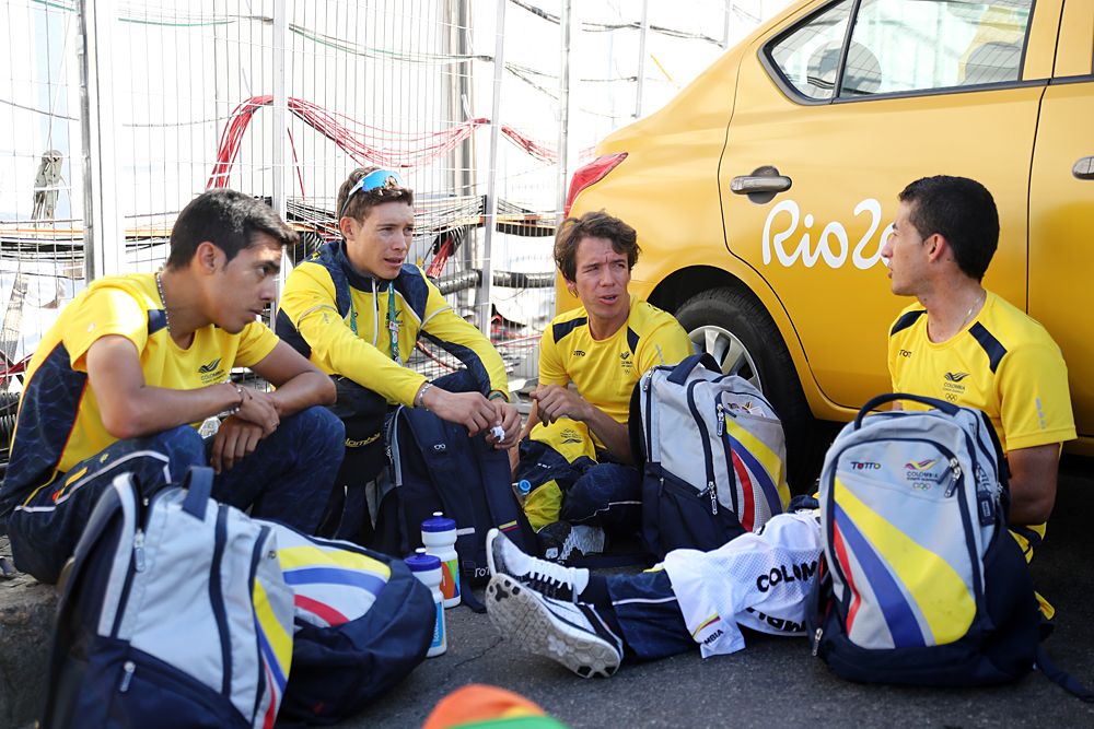 Colombian team - 2016 Olympic Games men's road race at Fort Copacabana