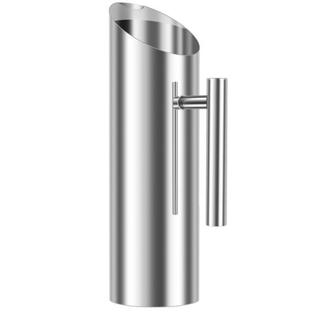 Austok Stainless Steel Water Pitcher Carafe With Ice Guard and Handle 2l Water Pitcher Jug Rustproof Pitcher Container Polished Drinking Pitcher for Serving Water Iced Tea Carafe and Other Drinks