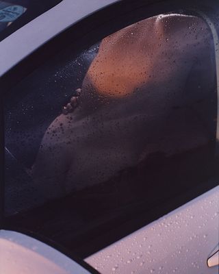 Untitled by Francesco Nazardo, depicting couple in car, erotica from routine desire 2023 calendar