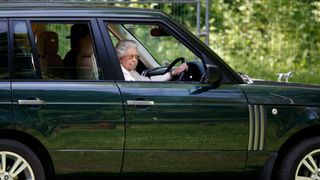 Queen Elizabeth II seen driving her Range Rover car as she watches the International Carriage Driving Grand Prix event on day 4 of the Royal Windsor Horse Show at Home Park on May 17, 2014 in Windsor, England. (Photo by Max Mumby/Indigo/Getty Images)