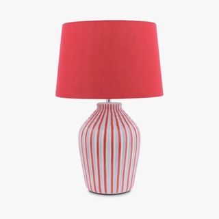 Trevone Ceramic Table Lamp, Red