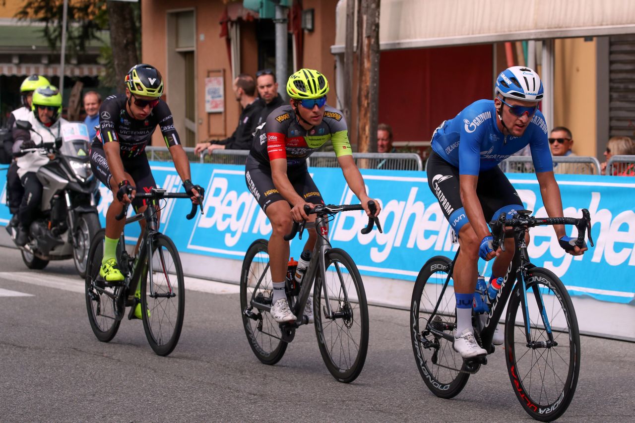 The breakaway at the GP Bruno Beghelli &ndash; Dima, Fiaschi and Kuriyanov