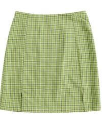 WDIRARA Women's Plaid Skirt