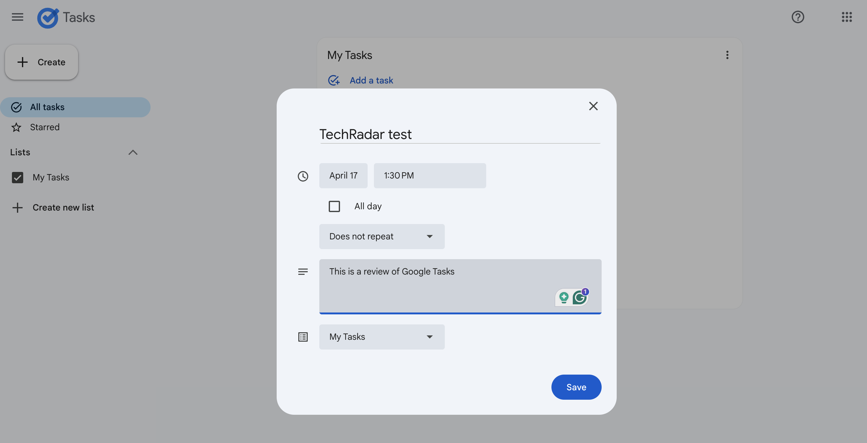 Google task