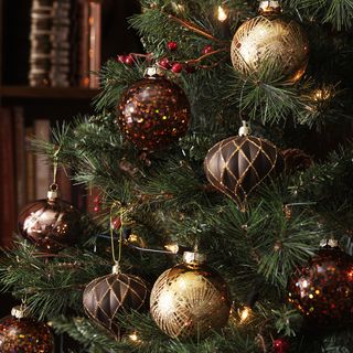 Baubles on Christmas tree