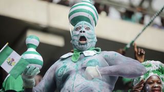 Nigeria fans in full spirits against Rwanda during their 1-0 win in the 2026 FIFA World Cup qualifier. 