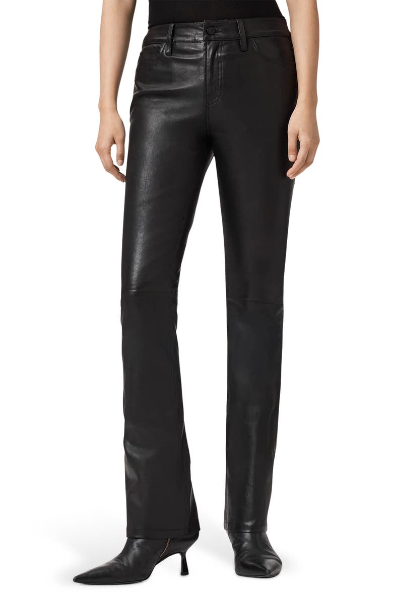 Haldan Straight Leg Leather Pants