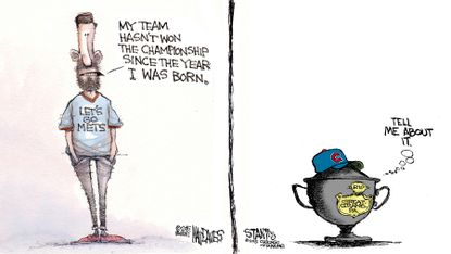 Editorial cartoon U.S. Sports, Mets, Cubs