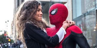 Zendaya as MJ and Tom Hollland as Spider-Man in Spider-Man: Far From Home (2019)