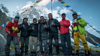 Nims Purja and team after sumitting all 14 peaks over 8000m