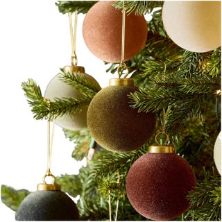 Flocked Ball Ornaments