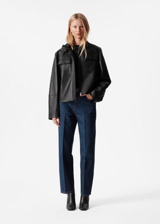 Cropped Barrel-Leg Jeans