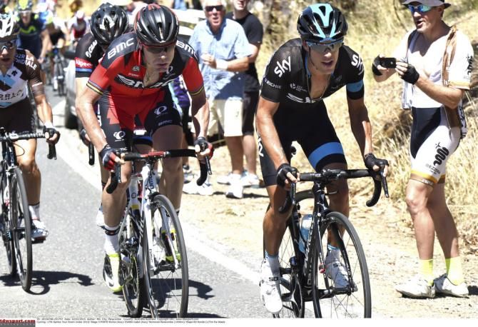 Cadel Evans (BMC) marks Richie Porte (Team Sky)