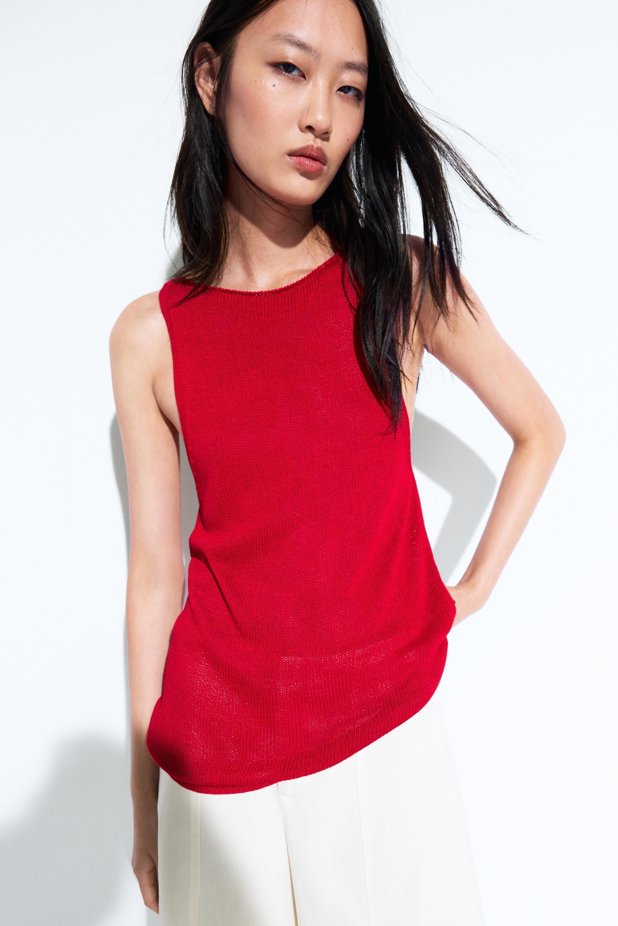 Massimo Dutti, Fine-Knit Halter Top