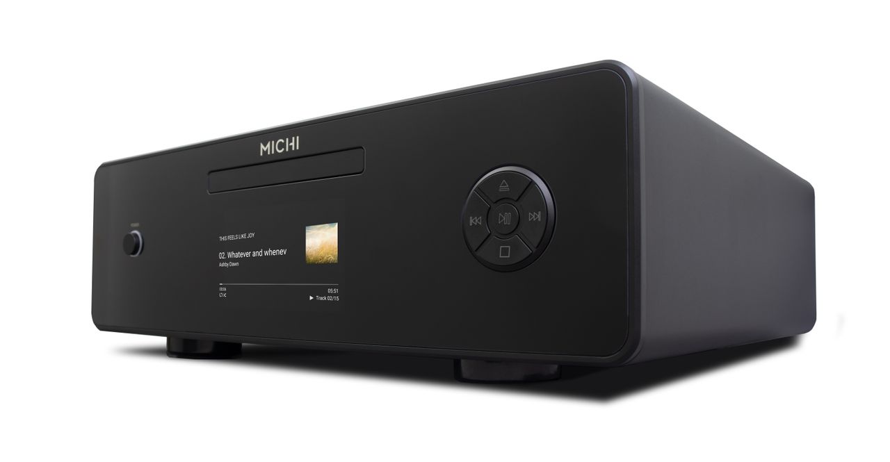Rotel Michi Prestige Q430 CD player on a white background