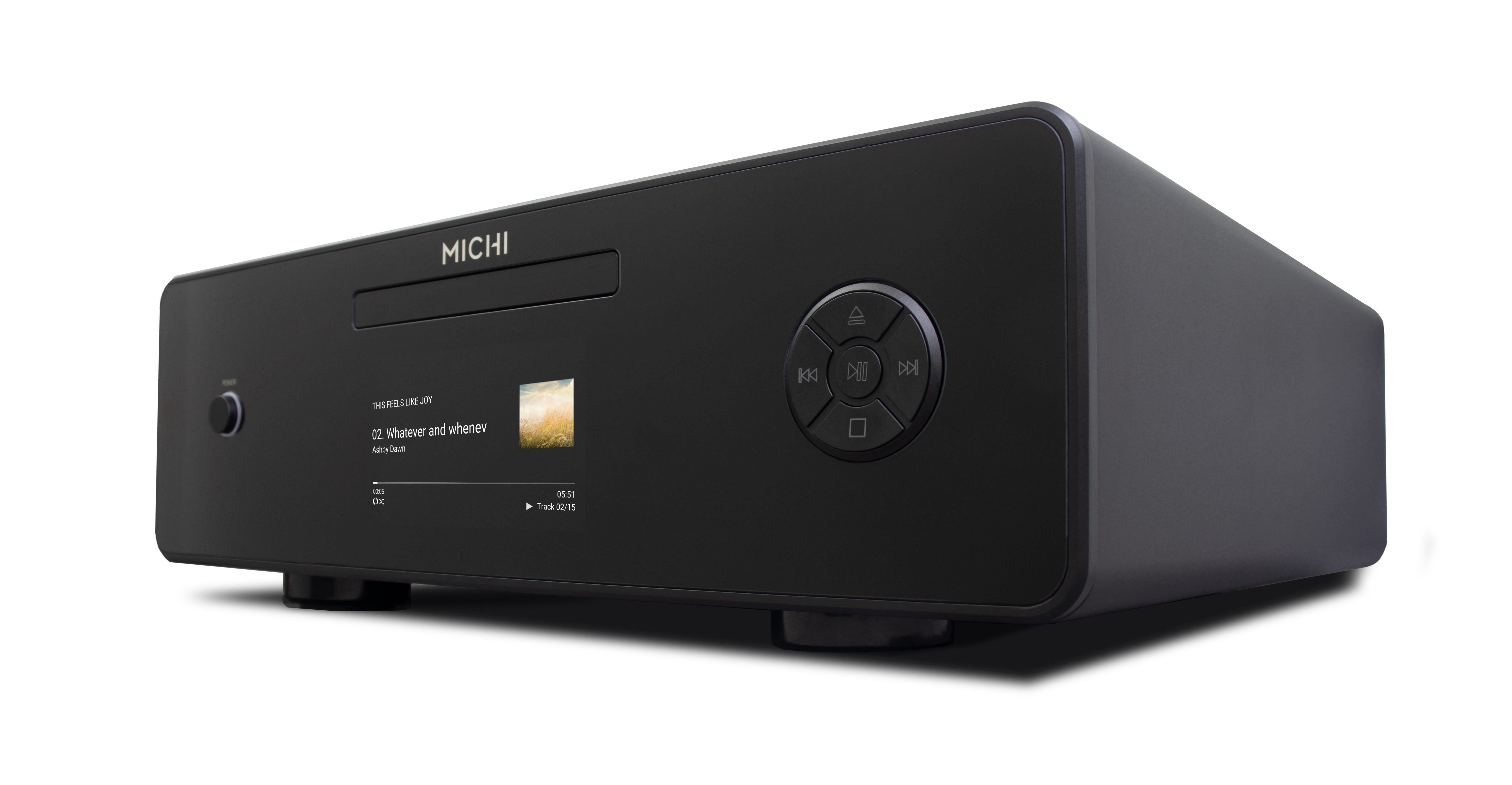 Rotel Michi Prestige Q430 CD player on a white background