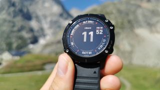 Front view of Garmin Fenix 6 showing color display