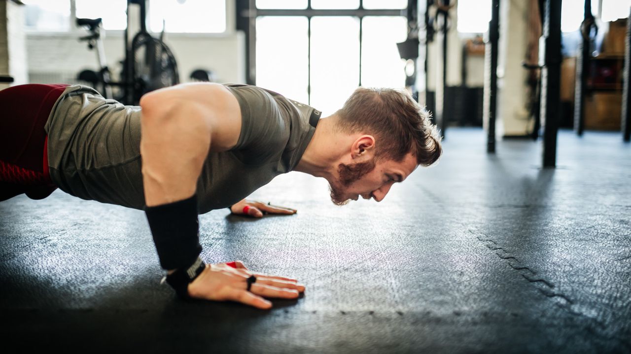 Man doing push ups