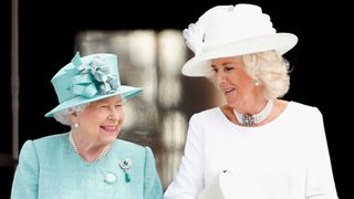 Queen Elizabeth II and Camilla, Duchess of Cornwall attend the Ceremonial Welcome