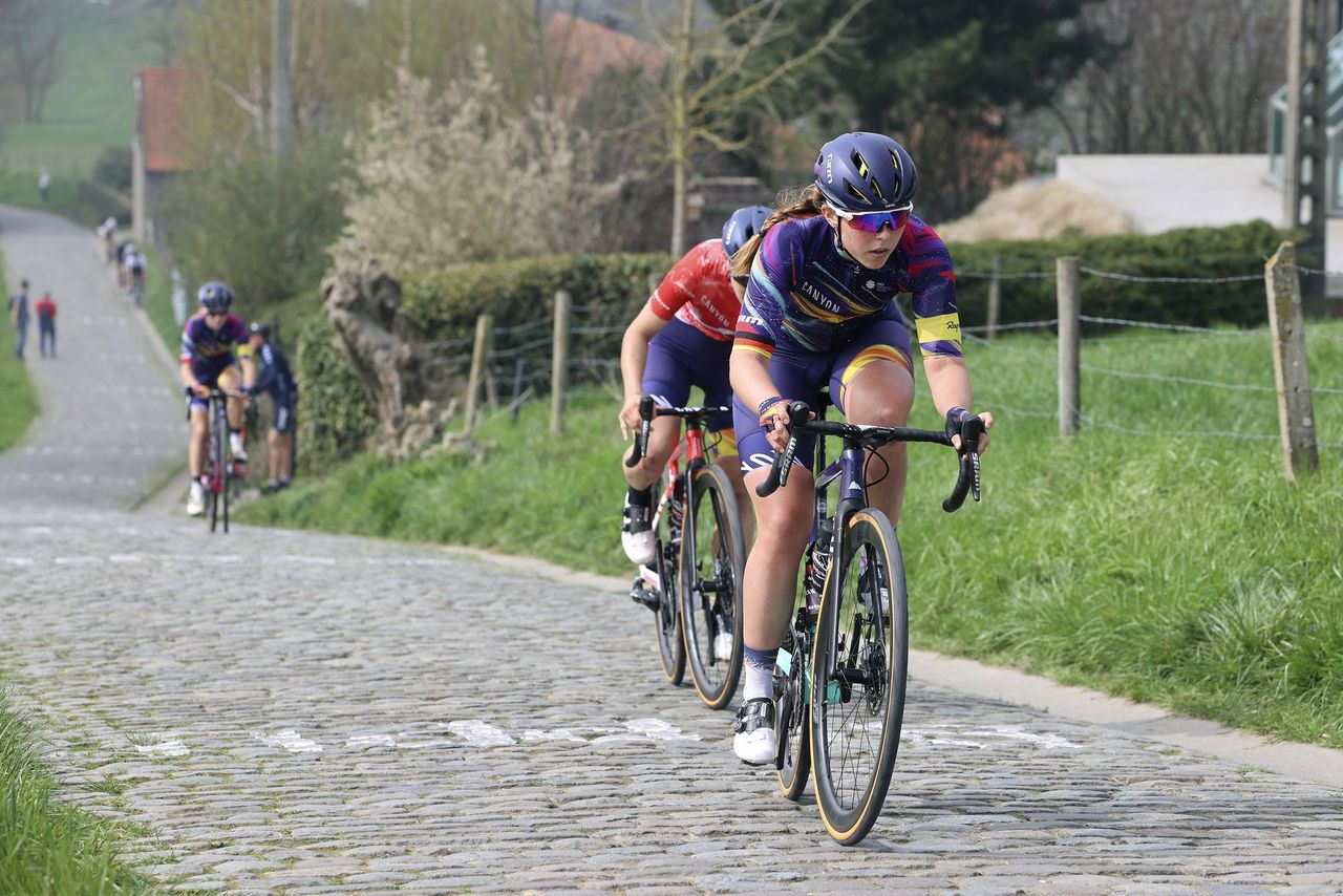 Tour de Flanders 2021 Ronde Van Vlaanderen 2021 Women Recon at the parcours 01042021 Canyon SRAM Racing photo Jan De MeuleneirPNBettiniPhoto2021