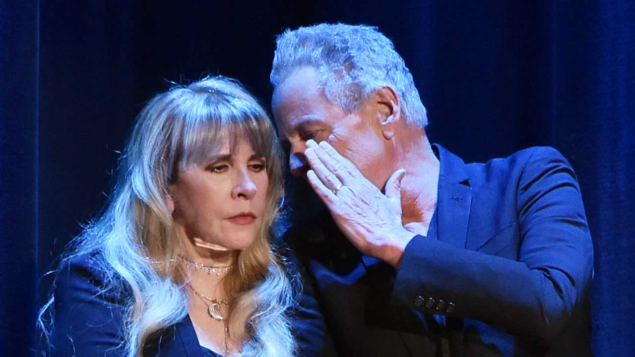 Stevie Nicks and Lindsey Buckingham onstage at the MusiCares Person of the Year Gala, New York, 2018