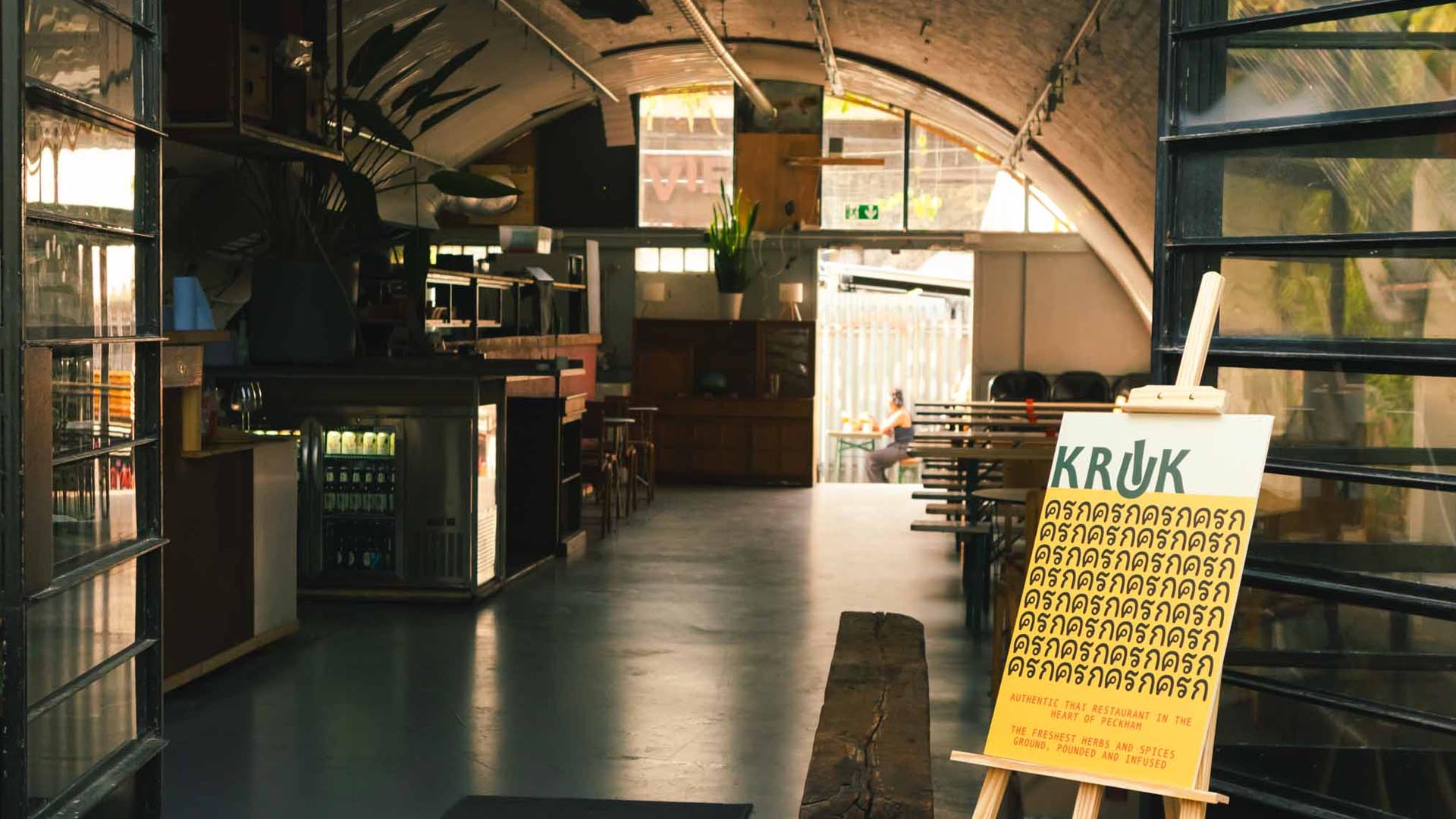 A photo of the Kruk restaurant's interior.