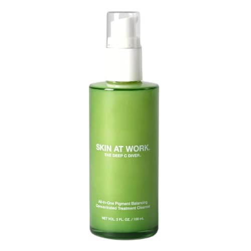 Skin at Work the Deep C Diver All-In-One Gentle Tone Balancing Concentrated Treatment Cleanser With Vitamin C, Niacinamide, Algae Extract, Maqui Berry, Fragonia, Glacial Minerals & Omega Fatty Acids