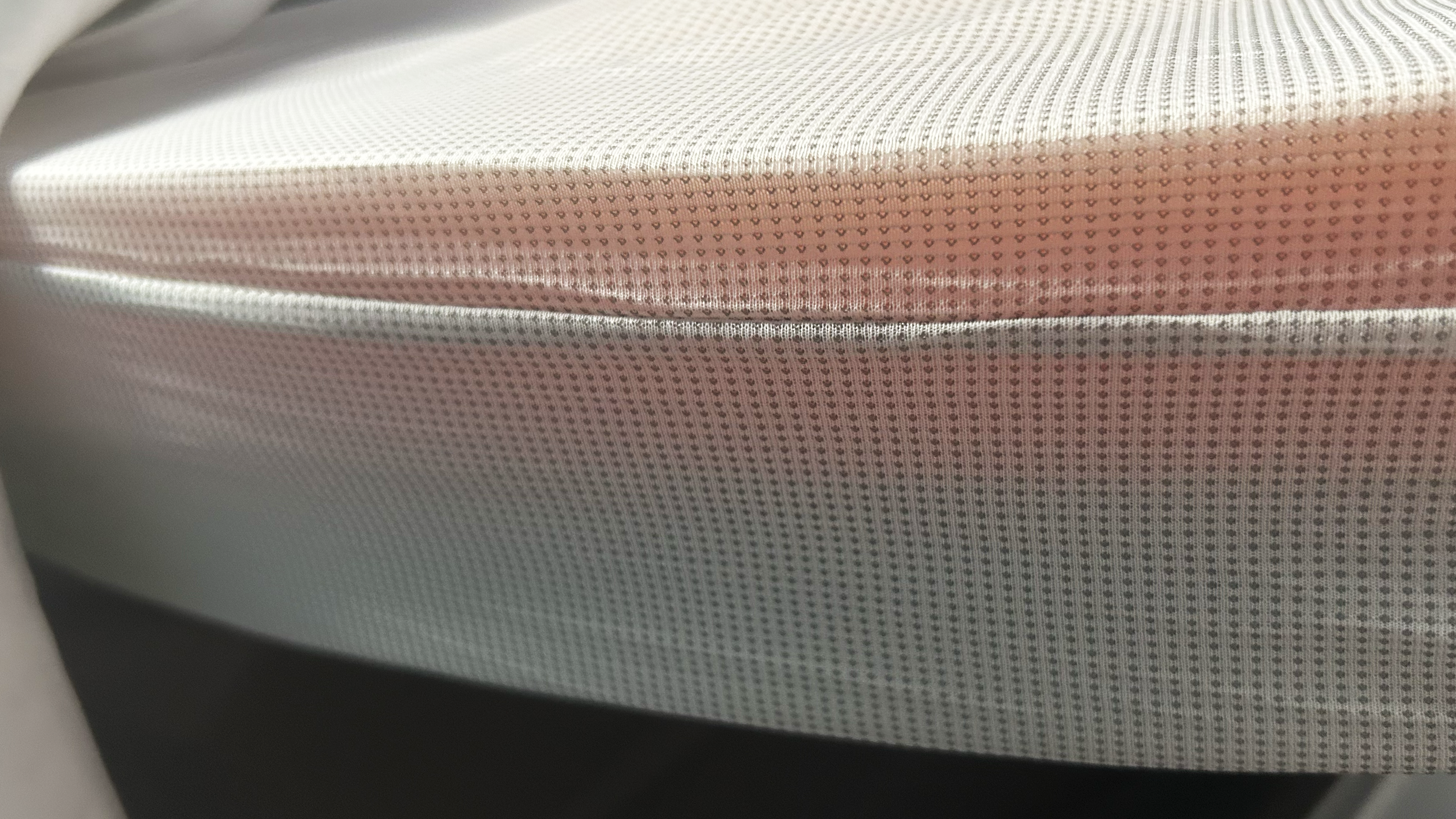 Close up of foam mesh layers