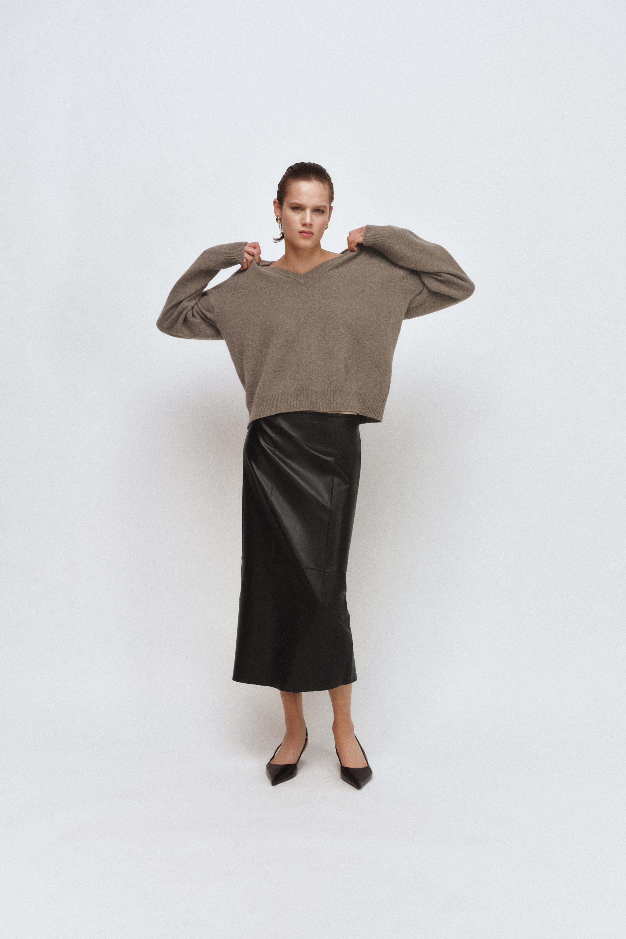 Zw Collection Limited Edition 100% Leather Skirt