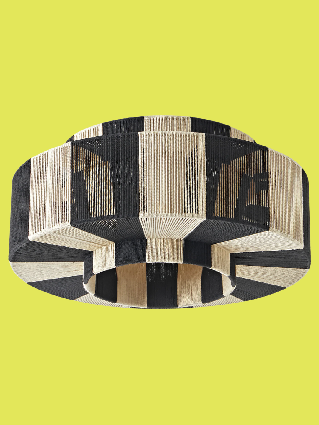 A black and white linen thread flushmount from Westwing