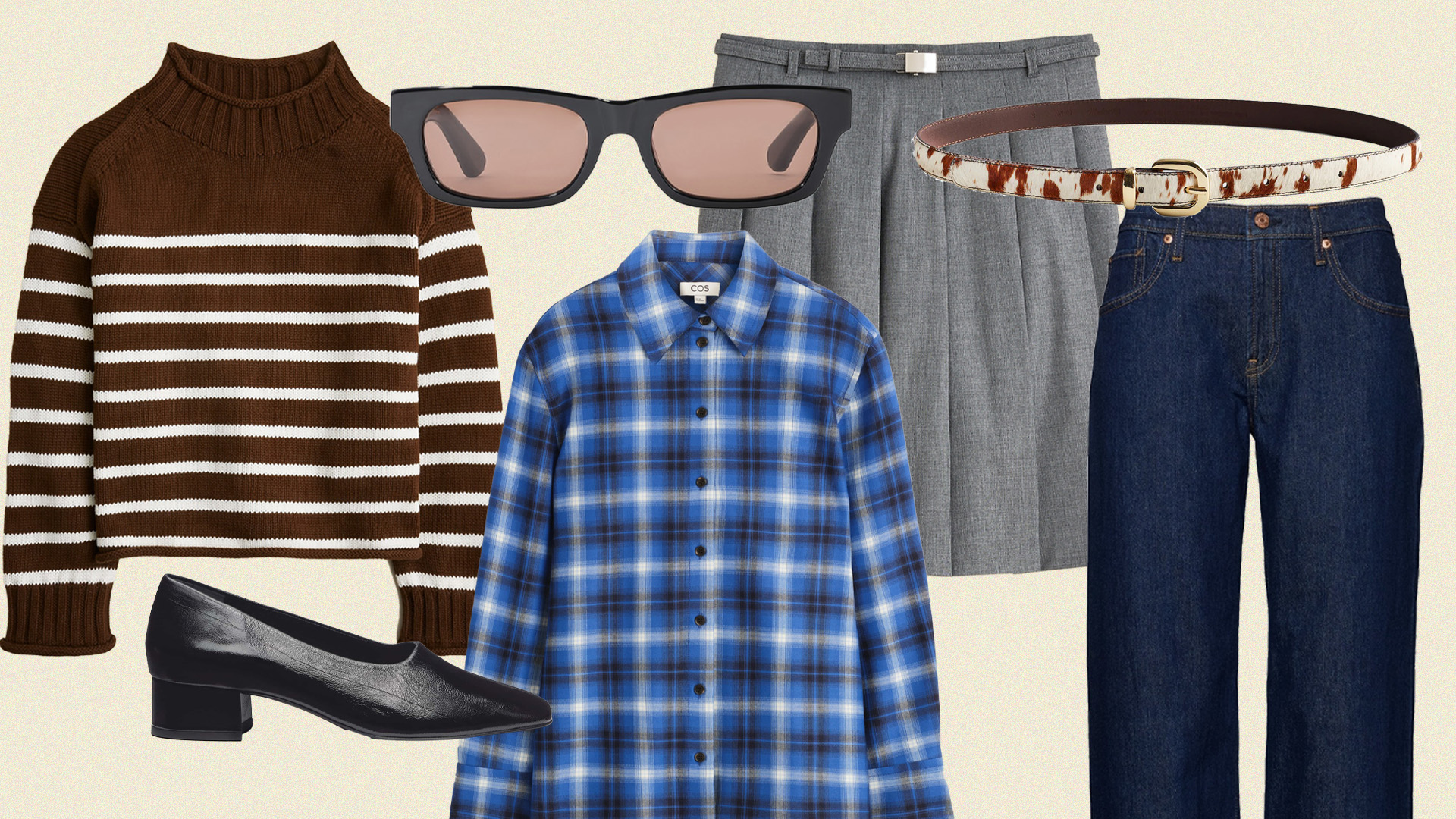 Collage of fall fashion items