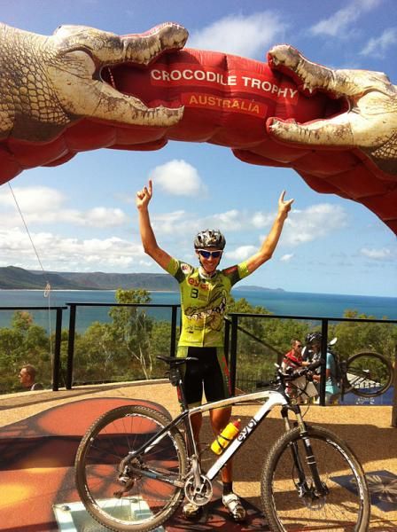 Josef Benetseder on the podium after winning the final stage
