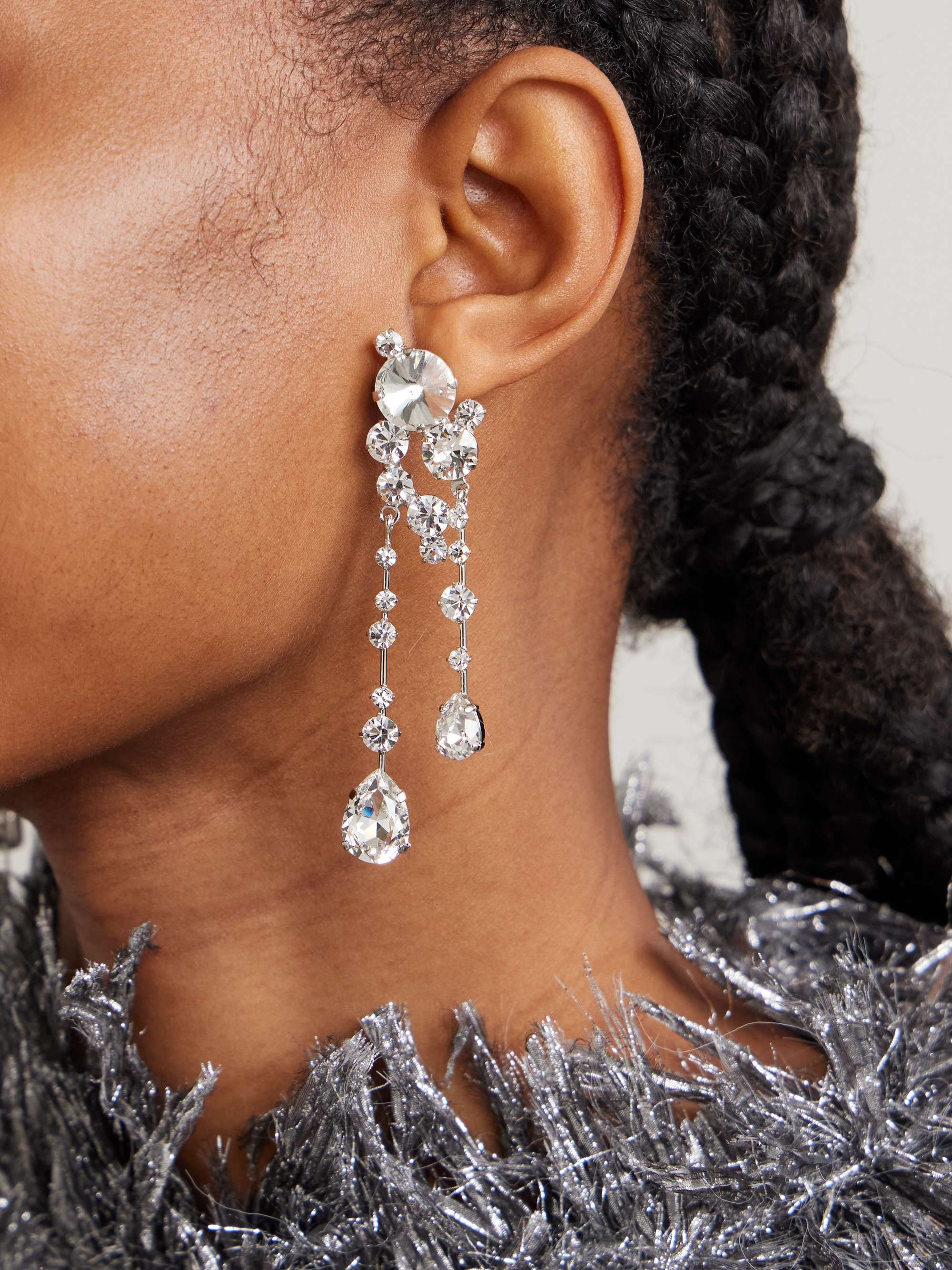 Jayleen Silver-Plated Crystal Earrings