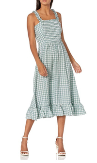 Sugar Lips Women's Little Gingham Midi Dress | 	$36.59/£28.73