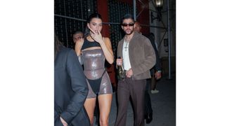 Kendall Jenner and Bad Bunny are seen heading to a Met Gala afterparty on May 01, 2023 in New York City.