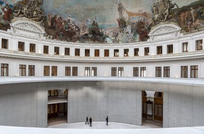 the Bourse opens in Paris this month, showing off its sleek concrete interiors by Tadao Ando