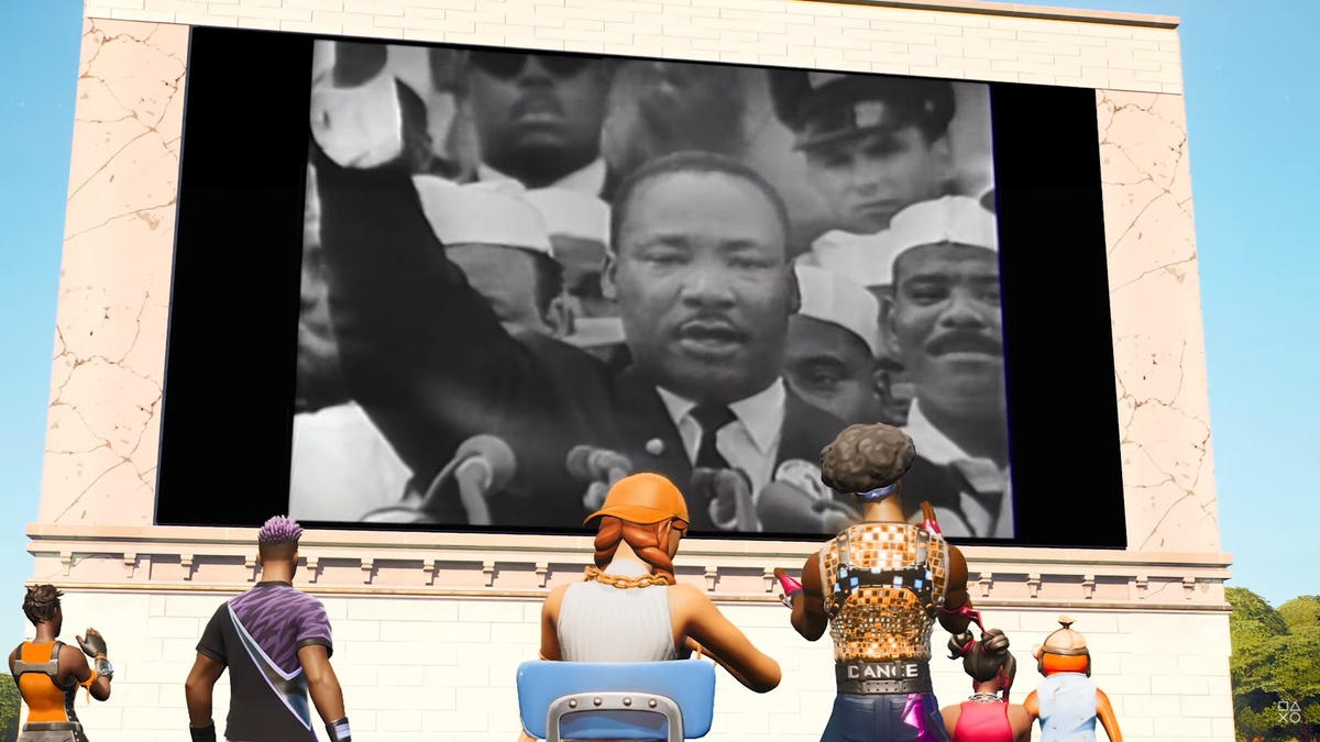 Vous pouvez maintenant regarder le discours « I have a dream » de Martin Luther King dans Fortnite