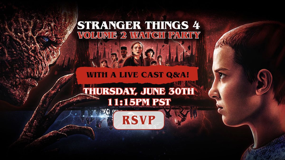 Scener To Host Stranger Things 4 Volume 2 Watch Party Premiere