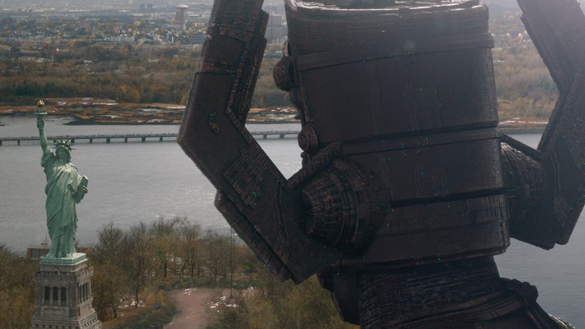 The Fantastic Four: First Steps Galactus looks at Statue of Liberty